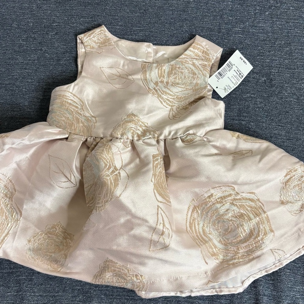 The Children's Place Pink and Gold Baby Dress